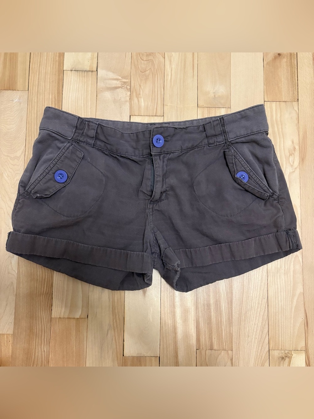 Insight Women's Dark Gray and purple cargo shorts